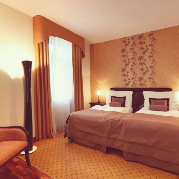 Double room with fireplace at SKARITZ boutique hotel, Old Town Bratislava